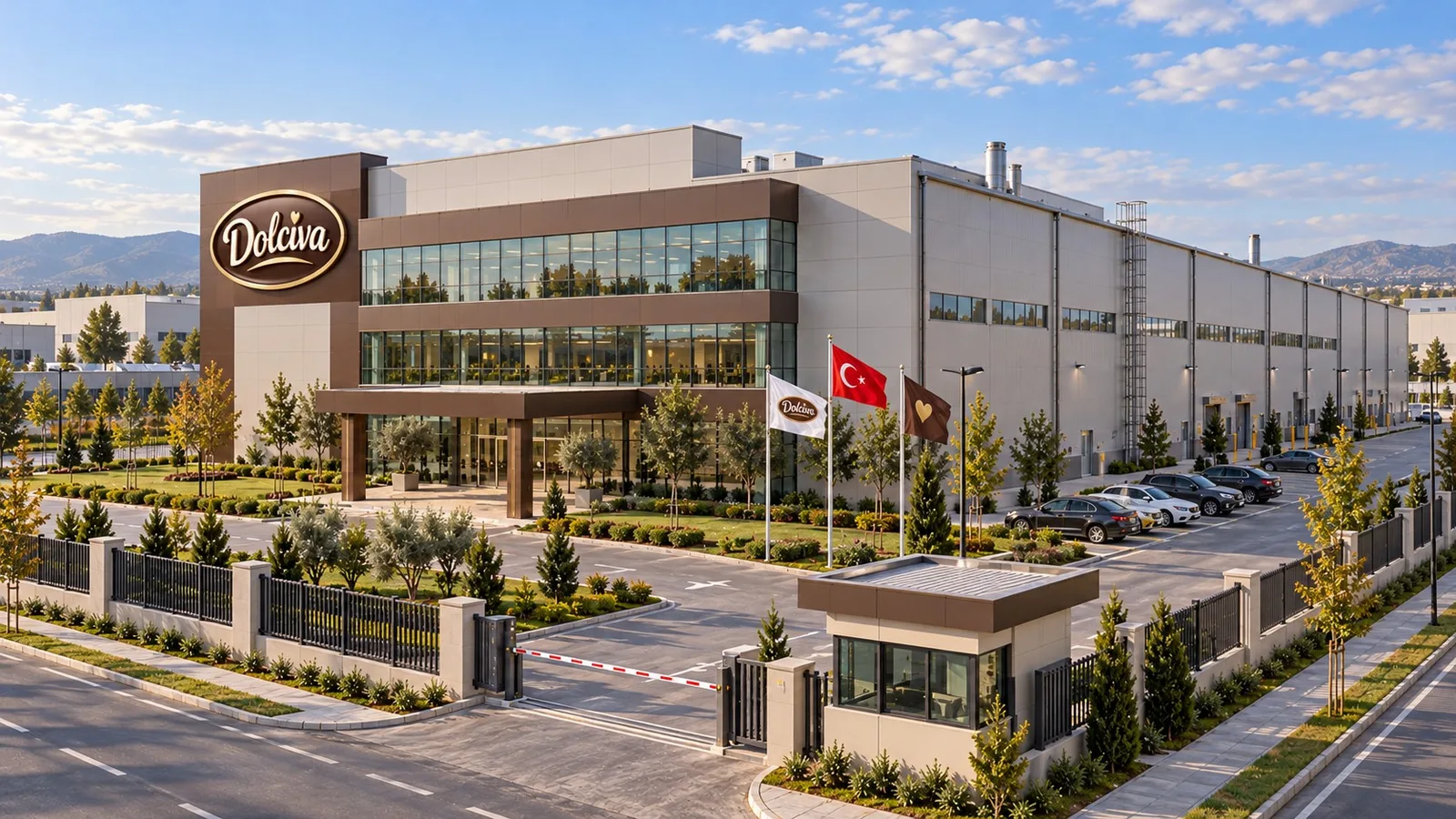 Dolciva tabelalı tesisin dış cephe ve giriş alanının temsili görünümü