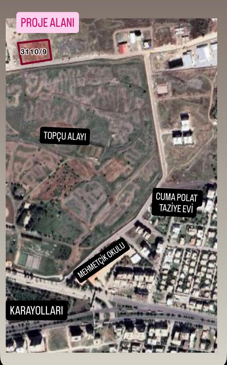 Bahçelievler Apartman Sitesi — Mehmetçik Okulu ve Topçu Alayı çevresindeki proje konumu