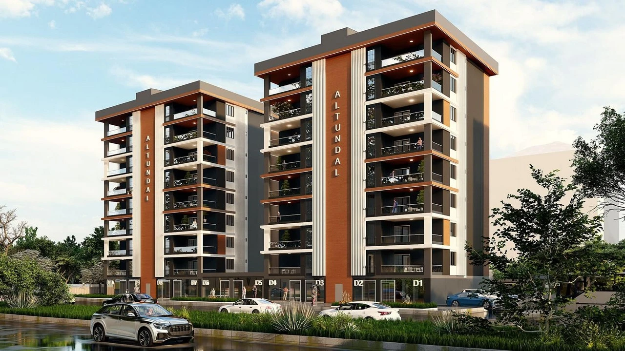 Yenişehir Apartman Sitesi — Gündüz bina perspektifi