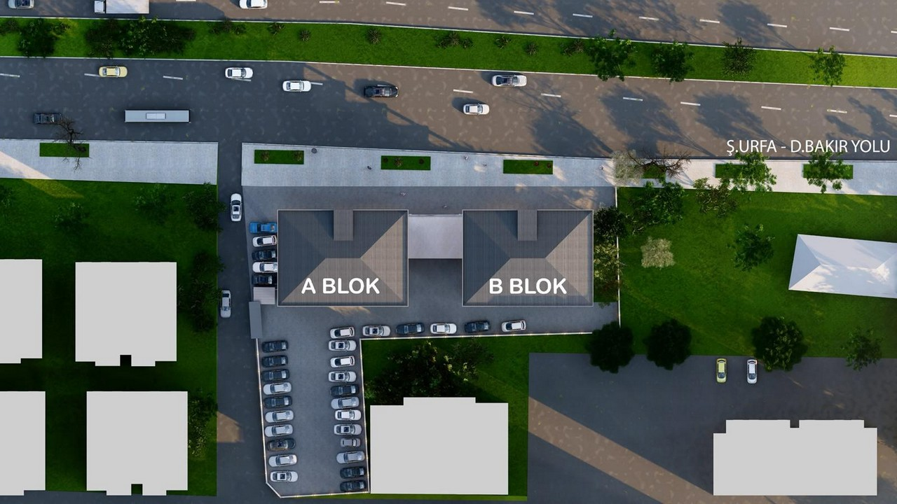 Yenişehir Apartman Sitesi — A ve B blok vaziyet planı